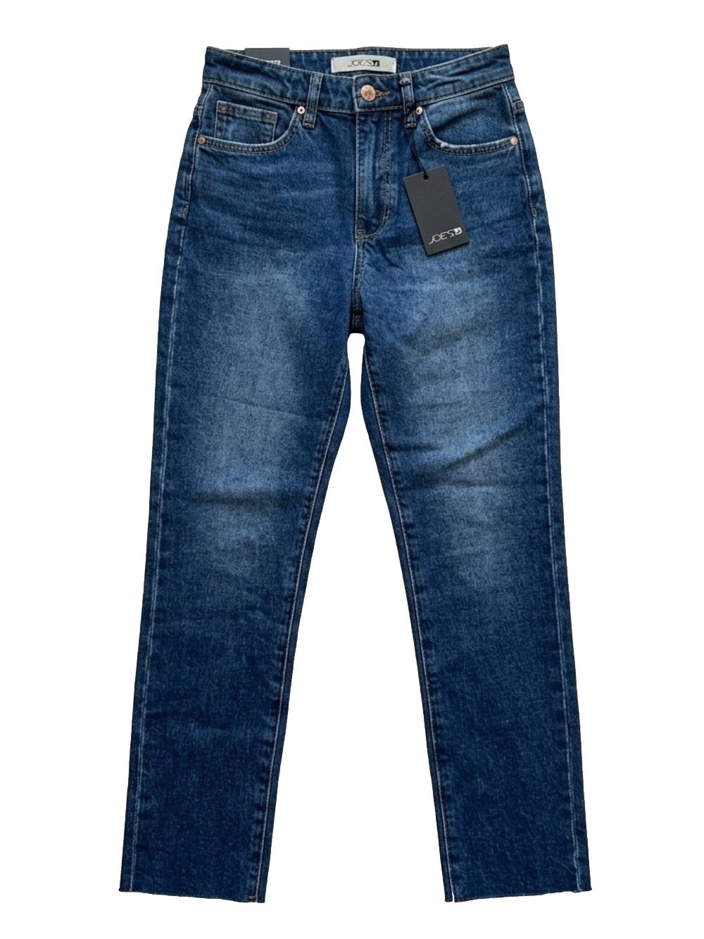 Joe's Jeans Dark Wash High Rise Straight Leg Raw Hem 24